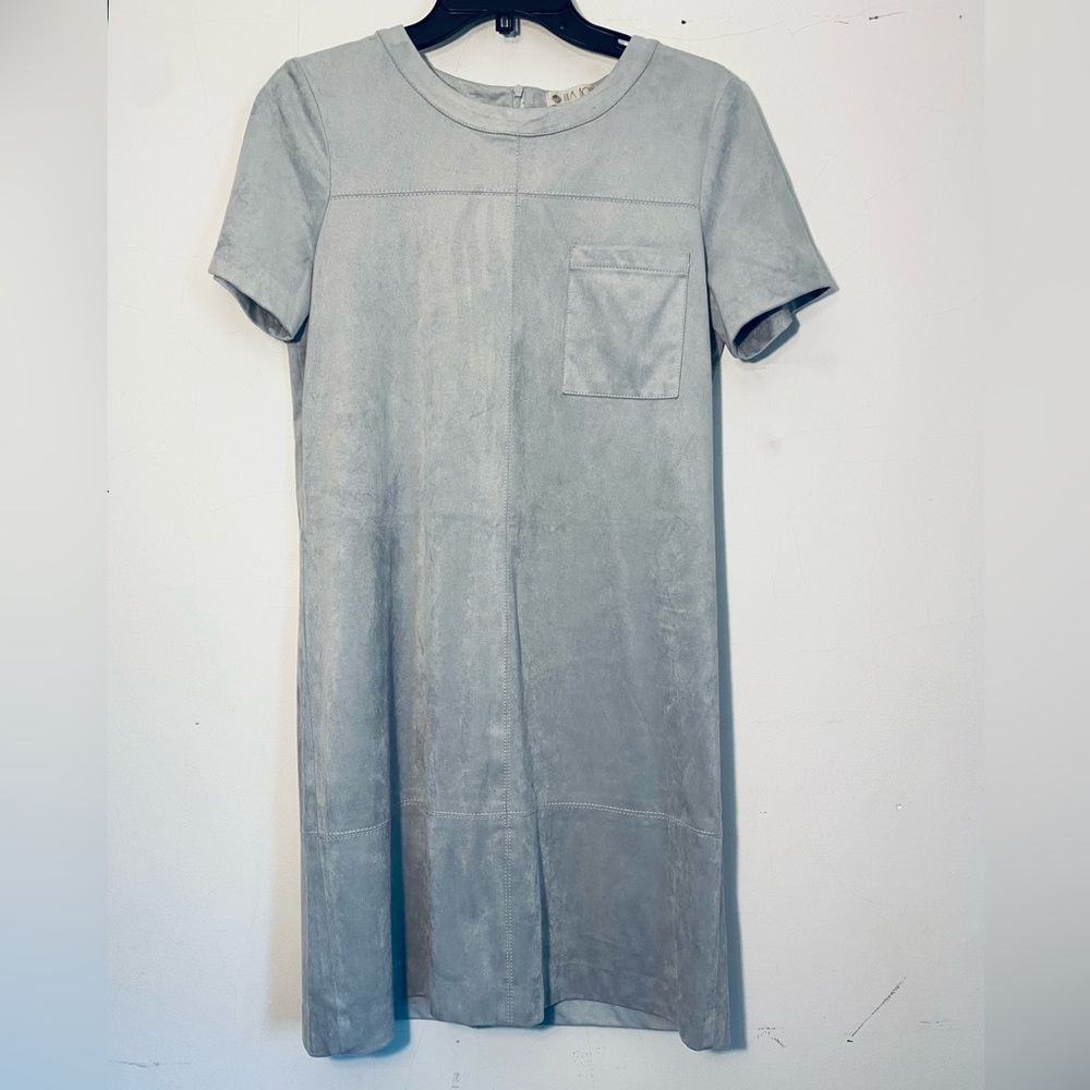 NWOT Faux-Suede Silver/Gray Lila Rose Dress
